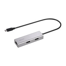 BUFFALO USB-C 4-in-1 Hub with Wired LAN LUD-U3-CU101SV/N Silver Japan Import picture