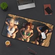 Ciri Triss Yennefer The Witcher Desk Mat Mouse Pad Summer Trio Decor picture