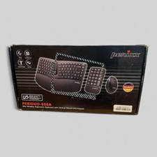 Perixx PERIDUO-606A Black Mini Wireless Ergonomic Keyboard With Mouse And Keypad picture