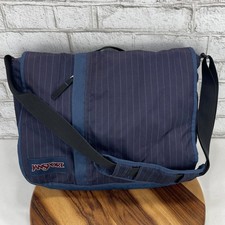 Jansport TPF3 Blue Navy Striped Canvas Multipocket 15.4