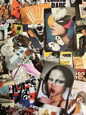 Set of 50 Magazine Collage Art Anarchy Pop Art Stickers Waterbottle Laptop Pop picture