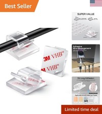 Durable 100PCS Adhesive Cable Clips for Tidy Organization - Multi-Surface Use picture