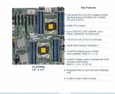 Supermicro X10DRH-CT server motherboard C612 chipset 10 Gigabit split picture