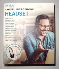 VIBE 3.5mm Plug-in Mono Headset With Swivel Microphone Brand New Sealed picture