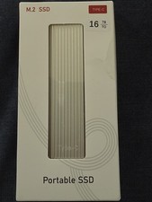 16TB Silver Portable External SSD M.2 USB-C Solid State Drive picture