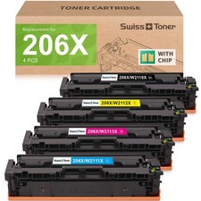 ** NEW HP Toner | 206X / 206A | Black / Color | With Chips | Compatible | 4-Pack picture