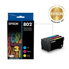 Epson 802 C/M/Y Color Ink Cartridges 3-Pack T802520-S (FREESHIP) picture