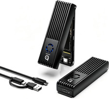 Nvme Enclosure with Cooling Fan, Full Aluminum Alloy(Black) picture