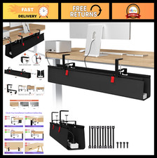 36-Inch No-Drill Under Desk Cable Management Tray - Tidy Up Cords & Wires picture