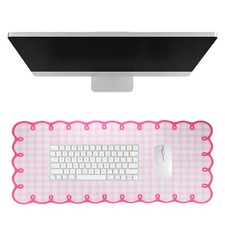 Scalloped Desk Mat, 35.4 x 15.7