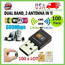 Lot of 100 x AC600 Mbps Dual Band 2.4/5Ghz Wireless USB Mini WiFi Network 802.11 picture
