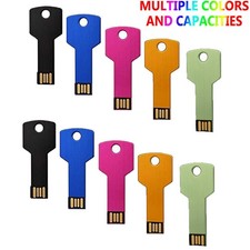 Key Shaped USB 2.0 Flash Drive 4GB-64GB Metal Thumb Drive PC Laptop Storage Lot picture