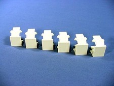 6 Leviton Almond Quickport Snap-In Blank Filler Plate Inserts 41084-BAB 41084-A picture