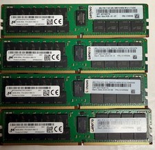 Lot of 4 Micron 64GB 2Rx4 PC4-2933Y-RB3 RAM MTA36ASF8G72PZ-2G9B2U Lenovo 01KR356 picture