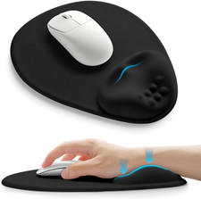 Palm-Rest and Wrist-Hugging Mouse Pad Wrist Rest, Ergonomic Wrist Support with C picture