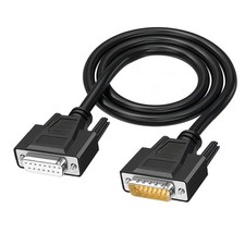 Willwewon 26AWG 10FT DB15 Male to Female RS232 Serial Extension 10FT, Black picture