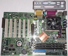 Vintage MSI MS-6330 K7T PRO2 Motherboard Complete with Athlon 462 CPU and Ram picture