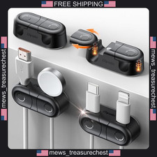 Magnetic Cable Clips 4 Pack Cord Organizer for Desk & Home picture