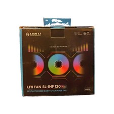 Lian Li UNI FAN SL-INF 120 RGB 3 Pack 120mm Black ARGB Case Fans Set Kit picture