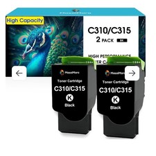MasaiMara C310 C315 Black Toner Cartridge 2 Pack High Capacity 8500 Page Yield picture