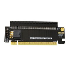 PCI-E x16 Half to Full Height Extension Riser Card PCIe 5.0 x16 Test Adapter New picture