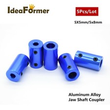 5Pcs Blue Flexible Jaw Shaft Coupler Screw Bore 5x5/5x8mm For 3D Printer Motor picture