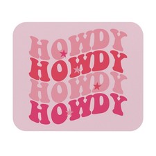 Howdy Mouse Pad, Western Theme Pink Office Computer Accessory picture