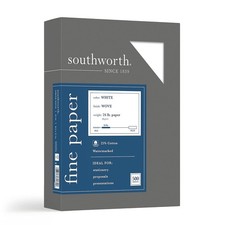 Southworth 404C 25% Cotton Business Paper White 24 lbs. Wove 8-1/2 x 11 500/Box picture