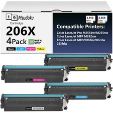 Toner Cartridges 206X with Chip for HP Color LaserJet Pro M255dw M283fdw M283fdn picture