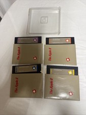 Vtg  Apple IIc 5.25 Floppy Disks Set 1984 The Apple at Work Play Logo BASIC OEM picture