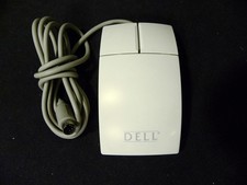 Vintage Dell Logitech M-SF14-2 Mouse Wired Ball PS/2 Beige Genuine 2 Button Ball picture