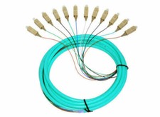 12 Strand 50 /125 Fiber Optic Pigtails 1m SC/UPC OM3 Multimode -67547 picture