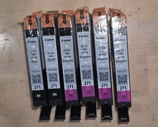 Canon Genuine CLI-271 Ink Cartridges Lot of 6 Black Magenta OEM New Sealed picture