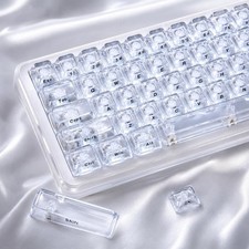 Ice Clear ASA Profile Transparent Shine Through Keycaps Set 126 Keys Set picture
