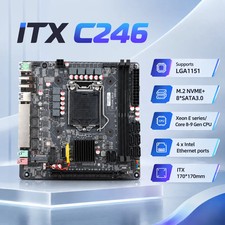 8-Bays C246 Vpro NAS Motherboard 8 SATA 4*LAN DDR4 Slot 3*M.2 8/9th Core Series picture