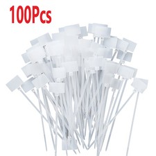 100Pcs Ethernet RJ45 RJ12 Wire Power Cable Label Mark Tags Zip Ties Write picture