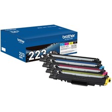 Brother TN223 Black And Cyan, Magenta, Yellow Toner Cartridges, Pack Of 4, TN223 picture