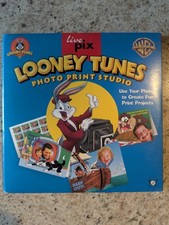 Looney Tunes Vtg Photo Print Studio 1998 PC Computer Software Warner Bros VG B15 picture