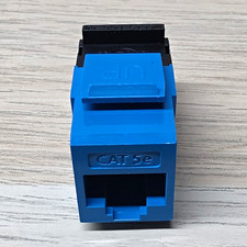 Leviton GigaMax Cat 5e RJ-45 Connector T568A/B Blue/Black 5G108-BL5 *25 count* picture