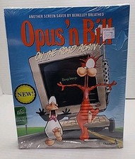 Opus 'n Bill On the Road Again Screensaver PC Breathed Bloom County Comic picture