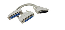 1 Foot DB25 Male to Two DB25 Female Serial Splitter Cable picture