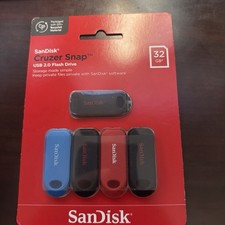 New Sandisk Cruzer USB 2.0 Snap 5x 32gb  SDCZ62-032G-A5MV Multicolor 5-Pack picture