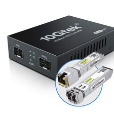 10GbE SFP+ Media Converter, Fiber to 10G Copper UTP Ethernet Media Converter,... picture
