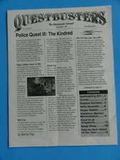 QUESTBUSTERS DEC. 1991 VOL. VIII #12 POLICE QUEST III: THE KINDRED picture