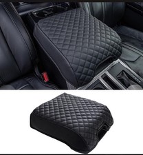 JDMCAR Center Console Cushion Compatible with Bucket Seat, Black-Pu Leather picture