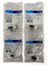 Leviton 41108-RW5 Cat 5 Snap-In Quickport Jack 8P8C T568A/B - White **Lot of 4** picture