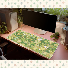 Pokemon Grass Type Collage Desk Mat Mouse Pad Green Anime Gaming Large picture