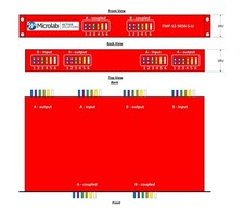 1RU Optical Fiber Monitor Panel BOX 12x24 12 Pair 1x2 50/50 1310/1550nm LC/UPC picture