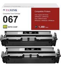 PANINK 067 Black Toner 2 Pack for Canon CRG-067 LBP632Cdw MF656Cdw w/Chip picture