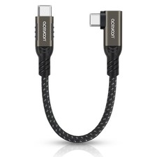 aceyoon 240W Short USB C Cable 0.3ft, 90 Degree C to C 1 Pack  picture